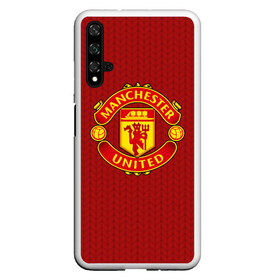 Чехол для Honor 20 с принтом Manchester United Knitted в Санкт-Петербурге, Силикон | Область печати: задняя сторона чехла, без боковых панелей | england | football | logo | manchester united | pattern | sport | англия | арт | вязаный | лига | лого | манчестер юнайтед | переплет | свитер | спорт | текстура | узор | фк | футбол | футбольный клуб | эмблема