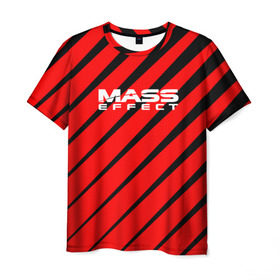 Мужская футболка 3D с принтом Mass Effect в Санкт-Петербурге, 100% полиэфир | прямой крой, круглый вырез горловины, длина до линии бедер | effect | game | n7 | shepard | галактика | жнец | игра | масс | нормандия | планета | шепард | эффект