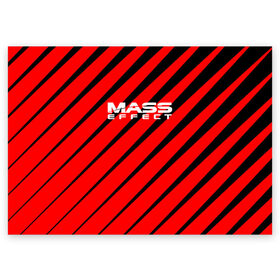 Поздравительная открытка с принтом Mass Effect в Санкт-Петербурге, 100% бумага | плотность бумаги 280 г/м2, матовая, на обратной стороне линовка и место для марки
 | Тематика изображения на принте: effect | game | n7 | shepard | галактика | жнец | игра | масс | нормандия | планета | шепард | эффект