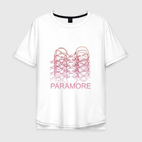 Мужская футболка хлопок Oversize с принтом Paramore в Санкт-Петербурге, 100% хлопок | свободный крой, круглый ворот, “спинка” длиннее передней части | Тематика изображения на принте: 