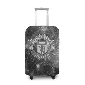 Чехол для чемодана 3D с принтом Manchester United Cosmos в Санкт-Петербурге, 86% полиэфир, 14% спандекс | двустороннее нанесение принта, прорези для ручек и колес | england | football | logo | manchester united | sport | англия | арт | лига | лого | манчестер юнайтед | спорт | текстура | фк | футбол | футбольный клуб | эмблема