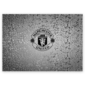 Поздравительная открытка с принтом Манчестер Юнайтед Pixels в Санкт-Петербурге, 100% бумага | плотность бумаги 280 г/м2, матовая, на обратной стороне линовка и место для марки
 | Тематика изображения на принте: england | football | logo | manchester united | sport | абстракция | англия | арт | кубики | лига | лого | манчестер юнайтед | пиксели | спорт | текстура | узор | фк | футбол | футбольный клуб | эмблема