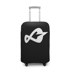 Чехол для чемодана 3D с принтом Логотип Инфинита в Санкт-Петербурге, 86% полиэфир, 14% спандекс | двустороннее нанесение принта, прорези для ручек и колес | 