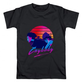 Мужская футболка хлопок с принтом Crybaby в Санкт-Петербурге, 100% хлопок | прямой крой, круглый вырез горловины, длина до линии бедер, слегка спущенное плечо. | 