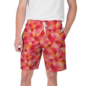 Мужские шорты 3D с принтом Hipster red в Санкт-Петербурге,  полиэстер 100% | прямой крой, два кармана без застежек по бокам. Мягкая трикотажная резинка на поясе, внутри которой широкие завязки. Длина чуть выше колен | 