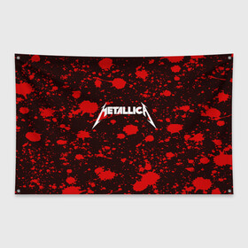 Флаг-баннер с принтом Metallica в Санкт-Петербурге, 100% полиэстер | размер 67 х 109 см, плотность ткани — 95 г/м2; по краям флага есть четыре люверса для крепления | metallica | punk | rock | альтернативный хип хоп | группа | инди поп | музыка | музыкальное произведение | ноты | панк | регги | рок | синти поп