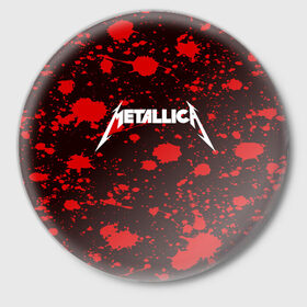 Значок с принтом Metallica в Санкт-Петербурге,  металл | круглая форма, металлическая застежка в виде булавки | metallica | punk | rock | альтернативный хип хоп | группа | инди поп | музыка | музыкальное произведение | ноты | панк | регги | рок | синти поп