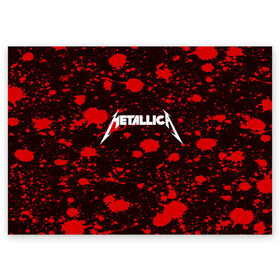Поздравительная открытка с принтом Metallica в Санкт-Петербурге, 100% бумага | плотность бумаги 280 г/м2, матовая, на обратной стороне линовка и место для марки
 | Тематика изображения на принте: metallica | punk | rock | альтернативный хип хоп | группа | инди поп | музыка | музыкальное произведение | ноты | панк | регги | рок | синти поп