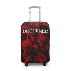 Чехол для чемодана 3D с принтом Disturbed в Санкт-Петербурге, 86% полиэфир, 14% спандекс | двустороннее нанесение принта, прорези для ручек и колес | альтернативный | американская | глэм | готик | гранж | группа | метал | модные | музыка | пост | рок | хард