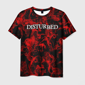 Мужская футболка 3D с принтом Disturbed в Санкт-Петербурге, 100% полиэфир | прямой крой, круглый вырез горловины, длина до линии бедер | альтернативный | американская | глэм | готик | гранж | группа | метал | модные | музыка | пост | рок | хард