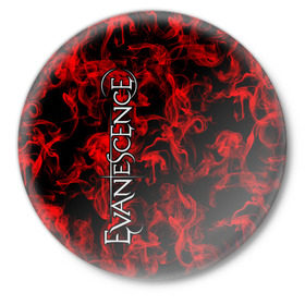 Значок с принтом Evanescence в Санкт-Петербурге,  металл | круглая форма, металлическая застежка в виде булавки | 