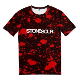 Мужская футболка 3D с принтом STONE SOUR в Санкт-Петербурге, 100% полиэфир | прямой крой, круглый вырез горловины, длина до линии бедер | punk | rock | stone sour | альтернативный хип хоп | группа | инди поп | музыка | музыкальное произведение | ноты | панк | регги | рок | синти поп