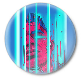 Значок с принтом Элджей в Санкт-Петербурге,  металл | круглая форма, металлическая застежка в виде булавки | sayonara boy | морген | сайонара | элджей