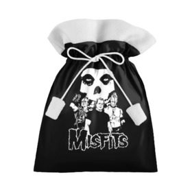 Подарочный 3D мешок с принтом Misfits в Санкт-Петербурге, 100% полиэстер | Размер: 29*39 см | horror | punk | rock | альтернатива | группа | мисфитс | неприкаянные | панк | рок | хоррор