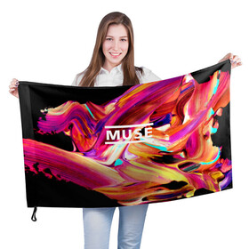 Флаг 3D с принтом MUSE в Санкт-Петербурге, 100% полиэстер | плотность ткани — 95 г/м2, размер — 67 х 109 см. Принт наносится с одной стороны | muse | punk | rock | альтернативный хип хоп | группа | инди поп | музыка | музыкальное произведение | ноты | панк | регги | рок | синти поп