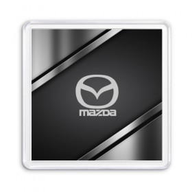 Магнит 55*55 с принтом MAZDA SPORT в Санкт-Петербурге, Пластик | Размер: 65*65 мм; Размер печати: 55*55 мм | 