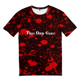 Мужская футболка 3D с принтом Three Days Grace в Санкт-Петербурге, 100% полиэфир | прямой крой, круглый вырез горловины, длина до линии бедер | punk | rock | three days grace | альтернативный хип хоп | группа | инди поп | музыка | музыкальное произведение | ноты | панк | регги | рок | синти поп