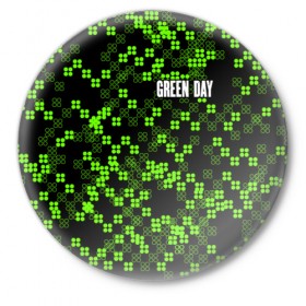 Значок с принтом Green Day в Санкт-Петербурге,  металл | круглая форма, металлическая застежка в виде булавки | 