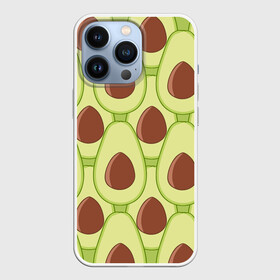 Чехол для iPhone 13 Pro с принтом Авокадо в Санкт-Петербурге,  |  | avocado | food | fruit | pattern | vegan | vegetarian | авокадо | веган | вегетарианство | еда | паттерн | правильное питание | фрукт