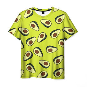 Мужская футболка 3D с принтом Авокадо в Санкт-Петербурге, 100% полиэфир | прямой крой, круглый вырез горловины, длина до линии бедер | avocado | food | fruit | pattern | vegan | vegetarian | авокадо | веган | вегетарианство | еда | паттерн | правильное питание | фрукт