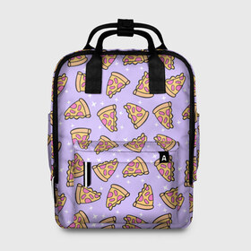 Женский рюкзак 3D с принтом Пицца Мун в Санкт-Петербурге, 100% полиэстер | лямки с регулируемой длиной, сверху ручки, чтобы рюкзак нести как сумку. Основное отделение закрывается на молнию, как и внешний карман. Внутри два дополнительных кармана, один из которых закрывается на молнию. По бокам два дополнительных кармашка, куда поместится маленькая бутылочка
 | food | pattern | pizza | sailor moon | еда | паттерн | пицца | сейлор мун
