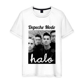 Мужская футболка хлопок с принтом Depeche mode в Санкт-Петербурге, 100% хлопок | прямой крой, круглый вырез горловины, длина до линии бедер, слегка спущенное плечо. | depeche mode | депеш мод | музыка