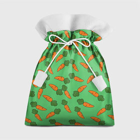 Подарочный 3D мешок с принтом Carrots в Санкт-Петербурге, 100% полиэстер | Размер: 29*39 см | carrot | food | pattern | vegan | vegetarian | веган | вегетарианство | еда | кролик | марковка | морковь | паттерн