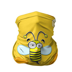 Бандана-труба 3D с принтом Пчелка в Санкт-Петербурге, 100% полиэстер, ткань с особыми свойствами — Activecool | плотность 150‒180 г/м2; хорошо тянется, но сохраняет форму | животные | лето | мед | насекомые | природа | пчела | пчелка | соты