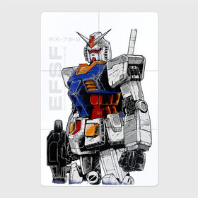 Магнитный плакат 2Х3 с принтом Gundam в Санкт-Петербурге, Полимерный материал с магнитным слоем | 6 деталей размером 9*9 см | Тематика изображения на принте: gundam | манга | робо | япония