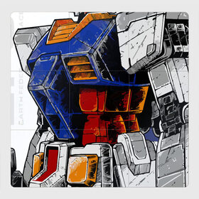 Магнитный плакат 3Х3 с принтом Gundam в Санкт-Петербурге, Полимерный материал с магнитным слоем | 9 деталей размером 9*9 см | Тематика изображения на принте: gundam | манга | робо | япония