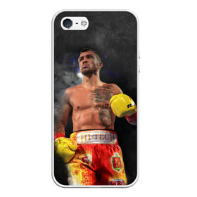 Чехол для iPhone 5/5S матовый с принтом Vasyl Lomachenko_2 в Санкт-Петербурге, Силикон | Область печати: задняя сторона чехла, без боковых панелей | boxing | lomachenko | бокс | боксеры | василий ломаченко | чемпион