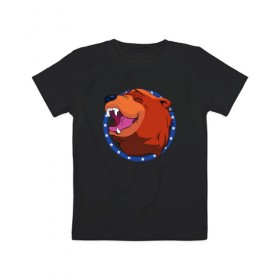 Детская футболка хлопок с принтом Bear for Hire в Санкт-Петербурге, 100% хлопок | круглый вырез горловины, полуприлегающий силуэт, длина до линии бедер | bear for hire | far cry 5 | медведь | фар край 5