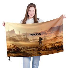 Флаг 3D с принтом Far Cry 5 Mars в Санкт-Петербурге, 100% полиэстер | плотность ткани — 95 г/м2, размер — 67 х 109 см. Принт наносится с одной стороны | 