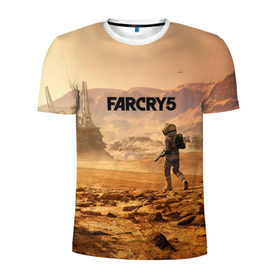 Мужская футболка 3D спортивная с принтом Far Cry 5 Mars в Санкт-Петербурге, 100% полиэстер с улучшенными характеристиками | приталенный силуэт, круглая горловина, широкие плечи, сужается к линии бедра | 