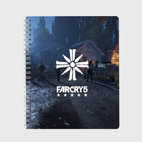 Тетрадь с принтом Cult Far Cry в Санкт-Петербурге, 100% бумага | 48 листов, плотность листов — 60 г/м2, плотность картонной обложки — 250 г/м2. Листы скреплены сбоку удобной пружинной спиралью. Уголки страниц и обложки скругленные. Цвет линий — светло-серый
 | 