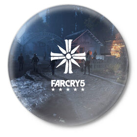 Значок с принтом Cult Far Cry в Санкт-Петербурге,  металл | круглая форма, металлическая застежка в виде булавки | Тематика изображения на принте: 