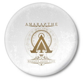 Значок с принтом Amaranthe в Санкт-Петербурге,  металл | круглая форма, металлическая застежка в виде булавки | amaranthe | амаранте | датская | дэт | метал | пауэр | шведская