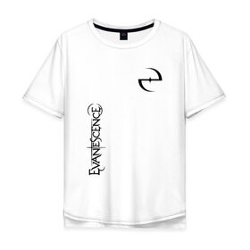 Мужская футболка хлопок Oversize с принтом Evanescence в Санкт-Петербурге, 100% хлопок | свободный крой, круглый ворот, “спинка” длиннее передней части | 
