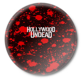 Значок с принтом Hollywood Undead в Санкт-Петербурге,  металл | круглая форма, металлическая застежка в виде булавки | hollywood undead | punk | rock | альтернативный хип хоп | группа | инди поп | музыка | музыкальное произведение | ноты | панк | регги | рок | синти поп