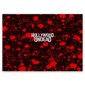 Поздравительная открытка с принтом Hollywood Undead в Санкт-Петербурге, 100% бумага | плотность бумаги 280 г/м2, матовая, на обратной стороне линовка и место для марки
 | hollywood undead | punk | rock | альтернативный хип хоп | группа | инди поп | музыка | музыкальное произведение | ноты | панк | регги | рок | синти поп
