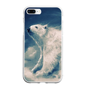 Чехол для iPhone 7Plus/8 Plus матовый с принтом Небо в Санкт-Петербурге, Силикон | Область печати: задняя сторона чехла, без боковых панелей | animal | bear | животное | зверь | медведь | миша | россия