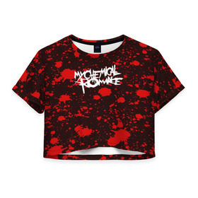 Женская футболка 3D укороченная с принтом My Chemical Romance в Санкт-Петербурге, 100% полиэстер | круглая горловина, длина футболки до линии талии, рукава с отворотами | my chemical romance | punk | rock | альтернативный хип хоп | группа | инди поп | музыка | музыкальное произведение | ноты | панк | регги | рок | синти поп