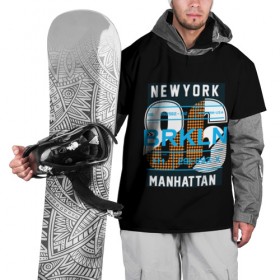 Накидка на куртку 3D с принтом Бруклин Нью-Йорк в Санкт-Петербурге, 100% полиэстер |  | Тематика изображения на принте: brooklyn | new york | urban | бронкс | бруклин | манхеттен | манхэттен | нью йорк | сша | урбан | урбан стиль | штаты