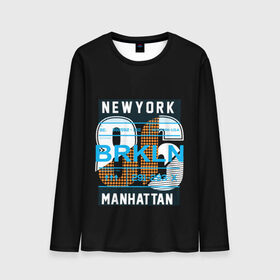 Мужской лонгслив 3D с принтом Бруклин Нью-Йорк в Санкт-Петербурге, 100% полиэстер | длинные рукава, круглый вырез горловины, полуприлегающий силуэт | brooklyn | new york | urban | бронкс | бруклин | манхеттен | манхэттен | нью йорк | сша | урбан | урбан стиль | штаты