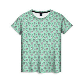 Женская футболка 3D с принтом Енотики в Санкт-Петербурге, 100% полиэфир ( синтетическое хлопкоподобное полотно) | прямой крой, круглый вырез горловины, длина до линии бедер | cute | raccoon | в полоску | енот | енотик | лес | лесной | милый | осенний | полосатый