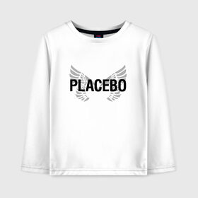 Детский лонгслив хлопок с принтом Placebo в Санкт-Петербурге, 100% хлопок | круглый вырез горловины, полуприлегающий силуэт, длина до линии бедер | placebo | альтернативный | инди | индирок | плацебо | рок