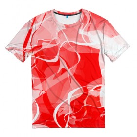 Мужская футболка 3D с принтом Абстрактный дым в Санкт-Петербурге, 100% полиэфир | прямой крой, круглый вырез горловины, длина до линии бедер | 