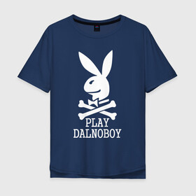 Мужская футболка хлопок Oversize с принтом Play Dalnoboy (Дальнобойщики) в Санкт-Петербурге, 100% хлопок | свободный крой, круглый ворот, “спинка” длиннее передней части | play dalnoboy | дальнобойщики
