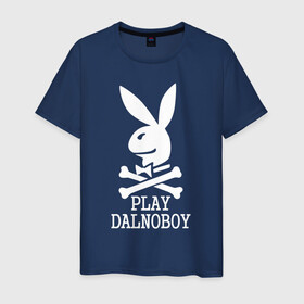 Мужская футболка хлопок с принтом Play Dalnoboy (Дальнобойщики) в Санкт-Петербурге, 100% хлопок | прямой крой, круглый вырез горловины, длина до линии бедер, слегка спущенное плечо. | play dalnoboy | дальнобойщики
