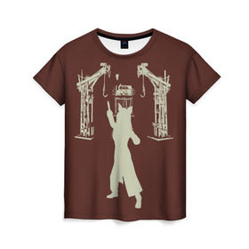 Женская футболка 3D с принтом Amanda Young | DBD в Санкт-Петербурге, 100% полиэфир ( синтетическое хлопкоподобное полотно) | прямой крой, круглый вырез горловины, длина до линии бедер | amanda young | dbd | dead by daylight | pig | saw | дбд | пила | свинья